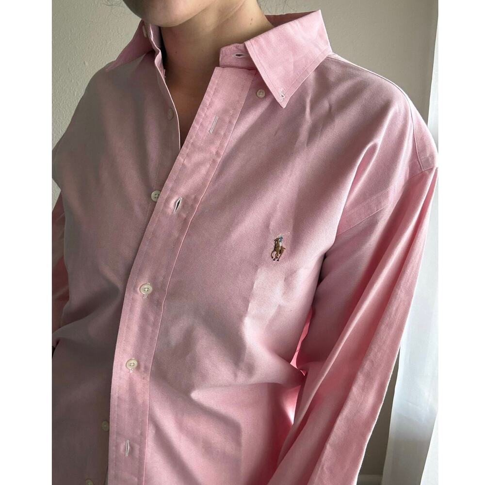 Ralph Lauren Yarmouth Pink Oxford collegiate coastal preppy vacation resort